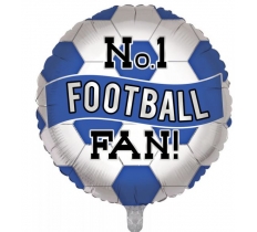 Football Fan Blue Balloon 18"