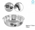 Polished Stainless Steel Pet Bowl 750ml