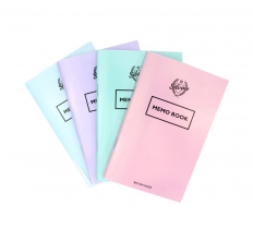 Silvine Matt Laminated Pastel Memo Book 159mm X 95mm 72 Page