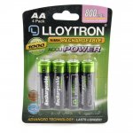 Lloytron Aa 800Mah Nimh Rechargable Batteries 4 Pack
