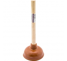 Sink Plunger Wooden Handle 10.5cm Dia - Small
