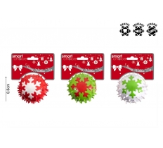 CHRISTMAS SPIKEY RUBBER SNOWFLAKE TOY 17CM