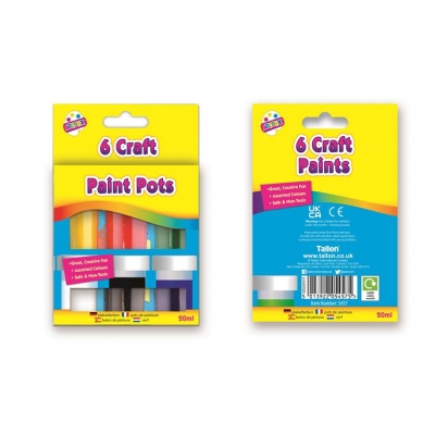 Tallon 6 Craft Paint Pots