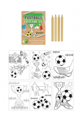 Eco-Friendly' Mini Football Colouring Set (14cm x 10cm)