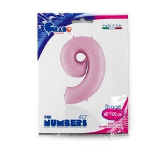 Number 9 Pastel Pink 40" Single Pack