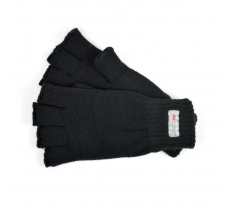 MENS BLACK THINSULATE FINGERLESS GLOVES