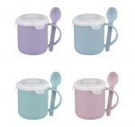 Pastel Microwavable Soup Mug with Spoon