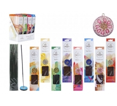 Incense Sticks And Sparkleholder 30 Pack 10" 4 Scents