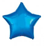 Amscan Metallic Blue Star Standard Foil Balloons