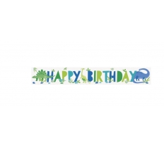 Blue/Green Happy Birthday Foil Banner 9ft