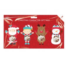 Xmas Figures Confetti Tags 8 Pack