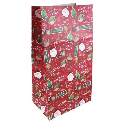 Christmas No Peeking Kraft Sack