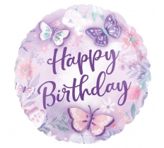 Flutter Happy Birthday Standard Foil Balloon