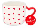 Valentine's Heart Print & Handle Mug 350ML