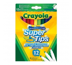 Crayola Bright Supertips Washable markers 12 Pack
