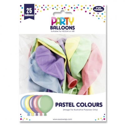 Party Balloons Pastel 25 Pack