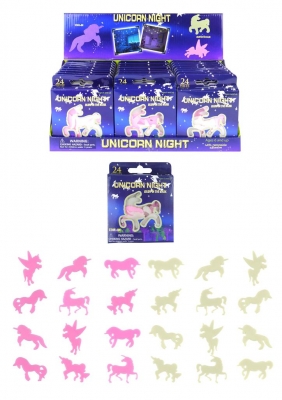 Glow in the Dark Unicorn Shape Stickers 24 Pack