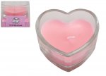 Heart Shaped Candle In Glass Jar Holder