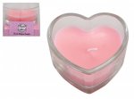 Heart Shaped Candle In Glass Jar Holder