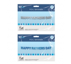 Fathers Day Happy Fathers Day Foil Banner 1.5M