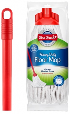 200g Cotton Mop with Red Handle