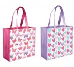 Large Square PP Bag Hearts or Butterflies
