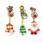 Christmas Character Keyring With Pendent (Assorted Designs)