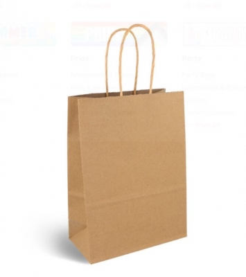 Kraft Brown Paper Party Bag with Matching Handles