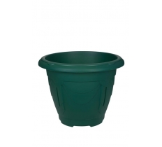 WHITEFURZE 24CM ROUND VENETIAN PLANTER FOREST GREEN