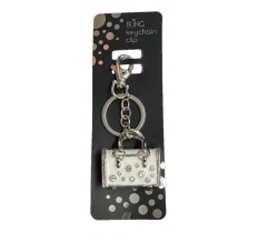 Bling Handbag Keyring With Keychain & Clip