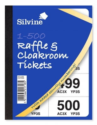 SILVINE RAFFLE & CLOAKROOM TICKETS 1-500 5 TO VIEW