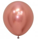 Reflex Rose Gold Latex Balloons 18"/45cm- 15 Pack