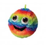 Furry Face Rainbow Ball With 3D Eyes 9" ( 23cm )