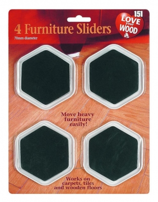 Furniture Sliders 4 Pack 70mm