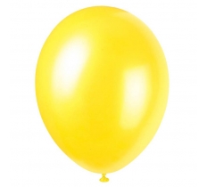 12" Premium Pearlized Balloons Cajun Yellow Pack Of 8