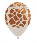 Giraffe Print 12" Latex Balloons 30cm - 25 Pack