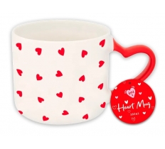 Valentine's Heart Print & Handle Mug 350ML