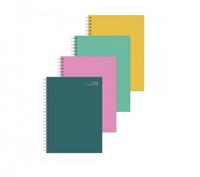 2026 A5 WTV Colour Block Spiral Diary