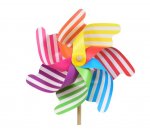 31cm Hot Colour Striped Windmill