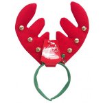 Chunky Antlers Headband 6 Bells & Holly