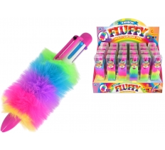 6 Multi Colour Fluffy Pens