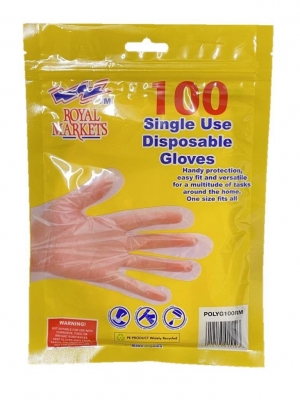 Disposable Gloves 100 Pack ( One Size Fits All )