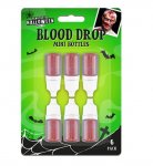 Halloween Blood Drop Mini Bottles 6 Pack