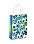 Football Paper Party Bag with Handles (16 x 22 x 8cm)