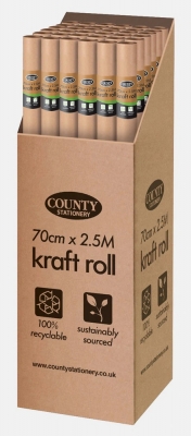 Kraft Rolls 70cm x 2.5m 70gsm