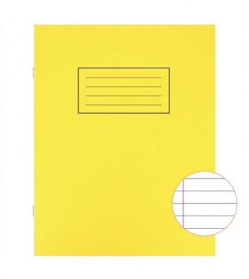 Silvine Yellow P4To Exercise Book Lined With Margin X 10