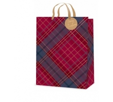 Gift Bag Christmas Tartan Ex Large ( 32 x 44 x 11cm)