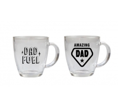 Fathers Day Glass Coffee Cup