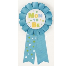 Mom To Be Award Badge Blue
