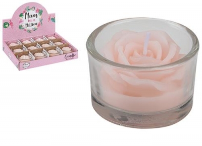 Mother's Day Scented Rose Candle In Glass